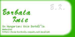 borbala knie business card